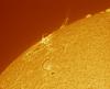 Sunspot 1519 peeping over the edge