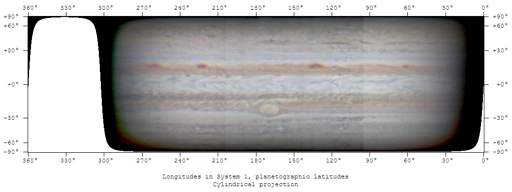 Jupiter surface map