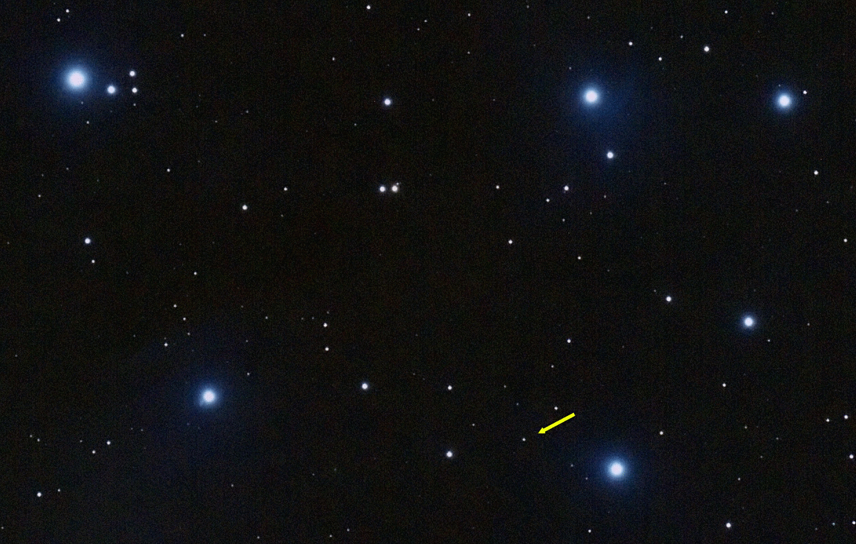 Asteroid 68 Leto in the Pleiades