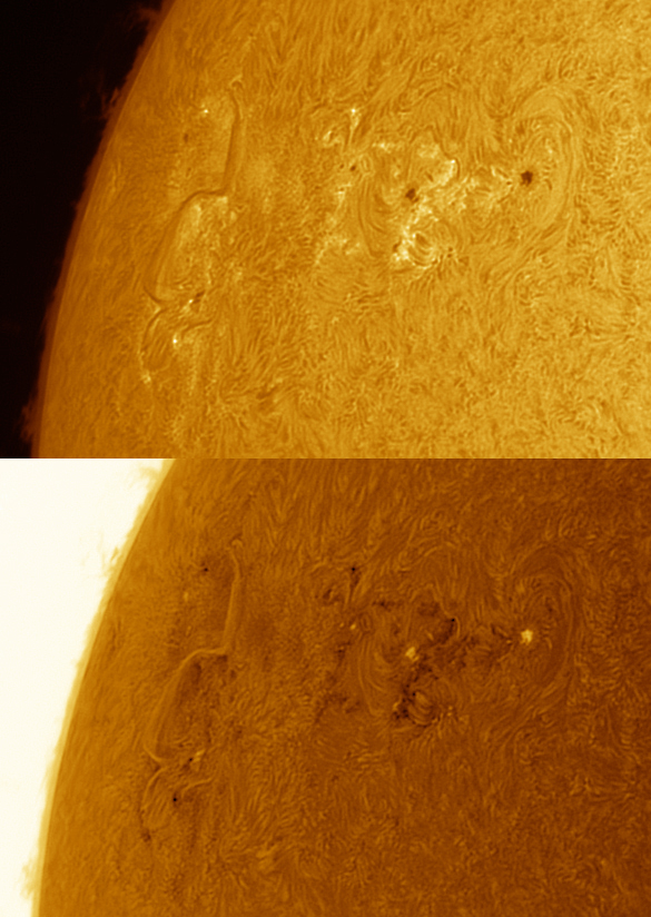 Sunspot 1493 Detail H-alpha 02-06-2012