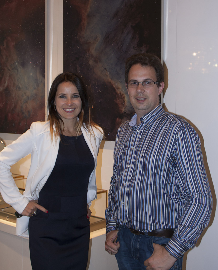 Roksana and me in front of two of the images at the exhibition.