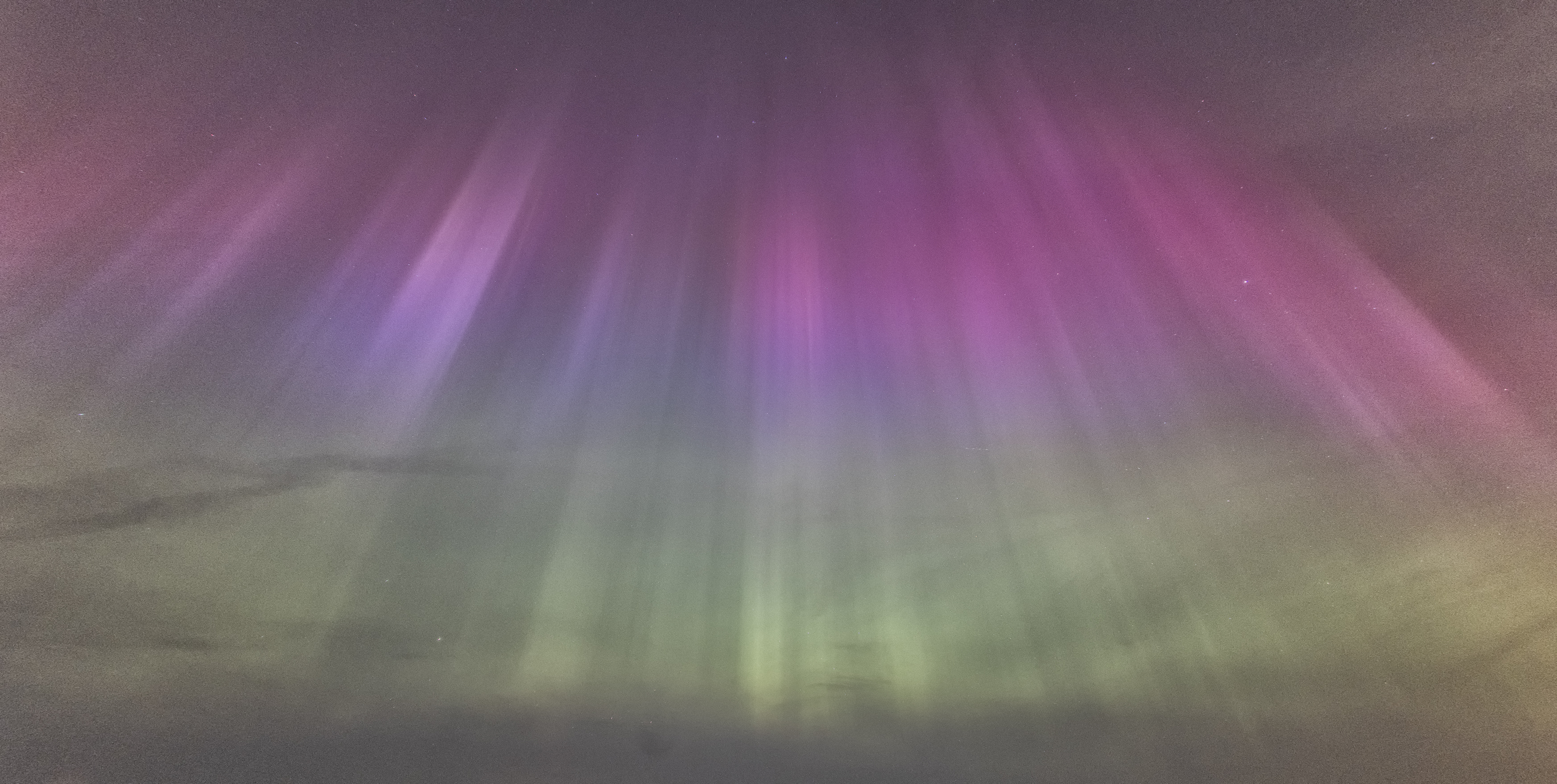 Aurora seen from Maasvlakte (Dutch coast)